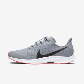 Nike Air Zoom Pegasus 36 FlyEase - Férfi Futócipő - Szürke/Fehér/Világos Piros/Fekete